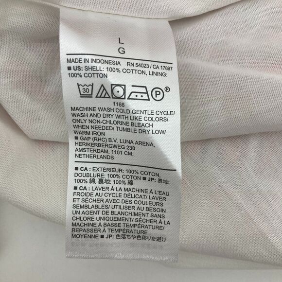 Banana Republic Factory Voile Mini Dress Size L Shirred Waist Orange Geo Print - Picture 16 of 16